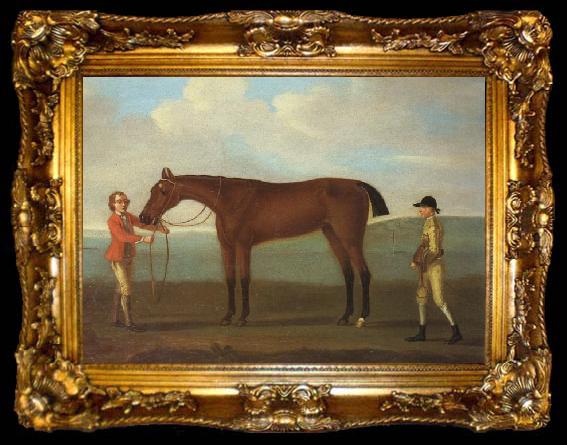 framed  Francis Sartorius Molly Long Legs With Jockey and Groom, ta009-2